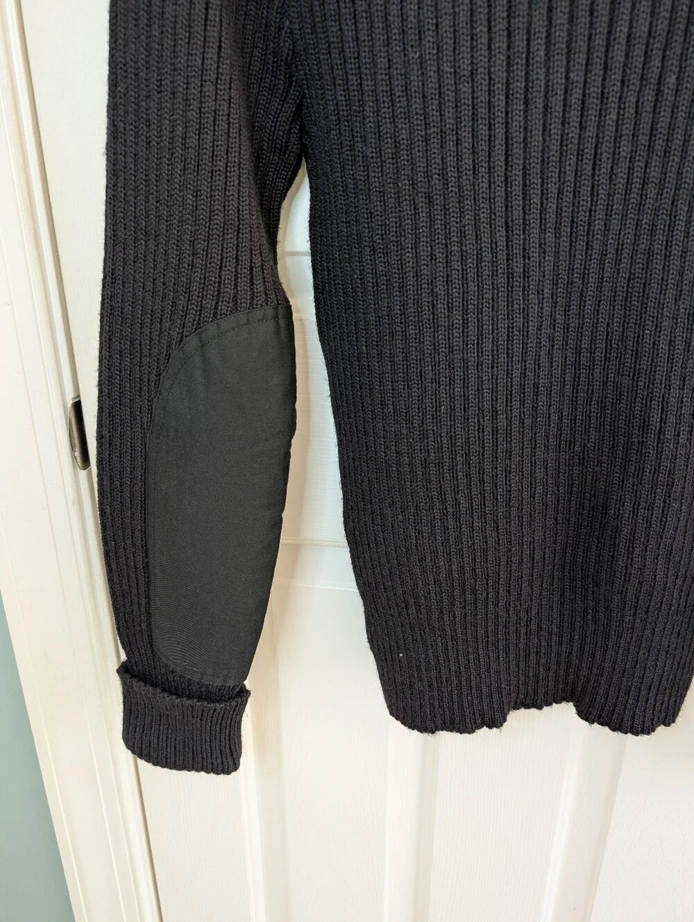Brigade Quartermasters Woolly Pully Ribbed Sweater Black 44 (L)